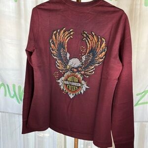 Harley-Davidson Maroon Long Sleeve Shirt